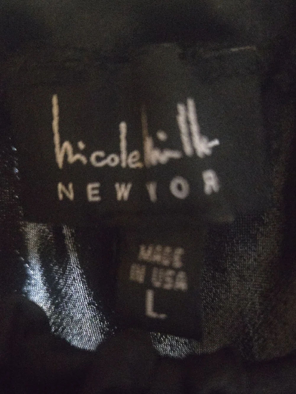 Nicole Miller Black Sleeveless Top with Gold Chain Straps - Picture 2 of 3